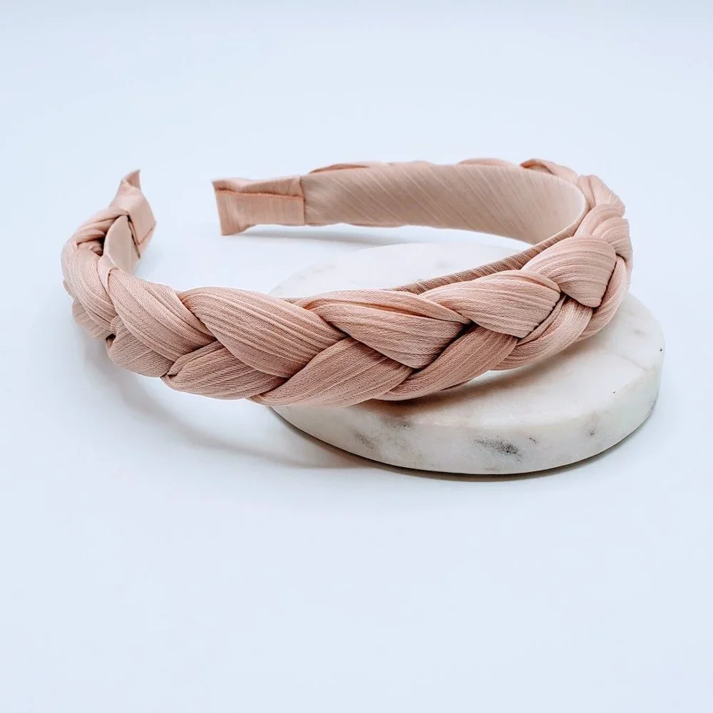 7/$35 Blush Pink Braided Flock Headband